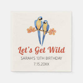 Guardanapo De Papel Vamos Obter Selvagem da Selva da Macaw Selvagem