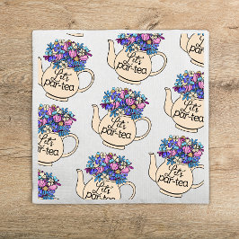 Guardanapo De Papel Vamos Par-Tea Floral Teapot Girls Aniversário