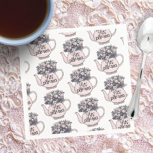 Guardanapo De Papel Vamos Par-Tea Floral Teapot Girls Aniversário
