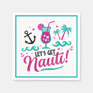 Guardanapo De Papel Vamos Pega Nauti! Bachelorette Cruise Napkins