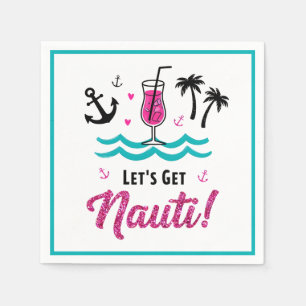Guardanapo De Papel Vamos Pega Nauti! Bachelorette Cruise Napkins