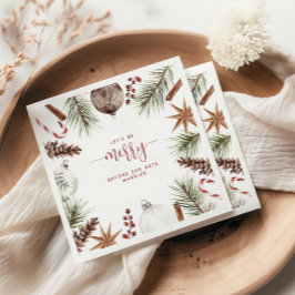 Guardanapo De Papel Vamos Ser Alegres Chuveiro de Noiva Rústico de Nat