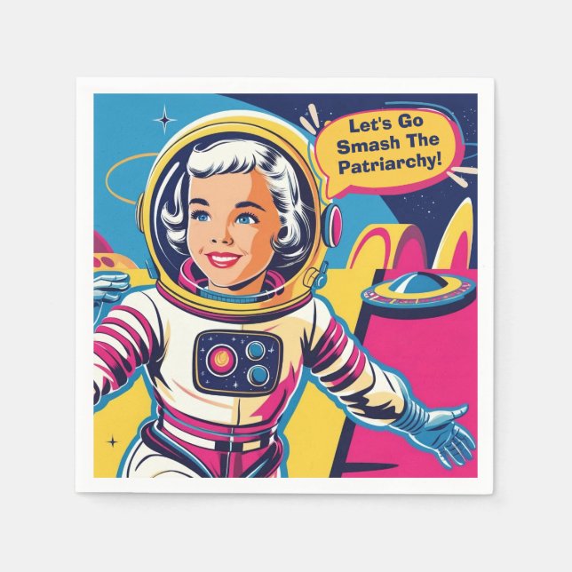 Guardanapo De Papel Vamos Vai Esmagar O Patriarcado Feminista (Frente)