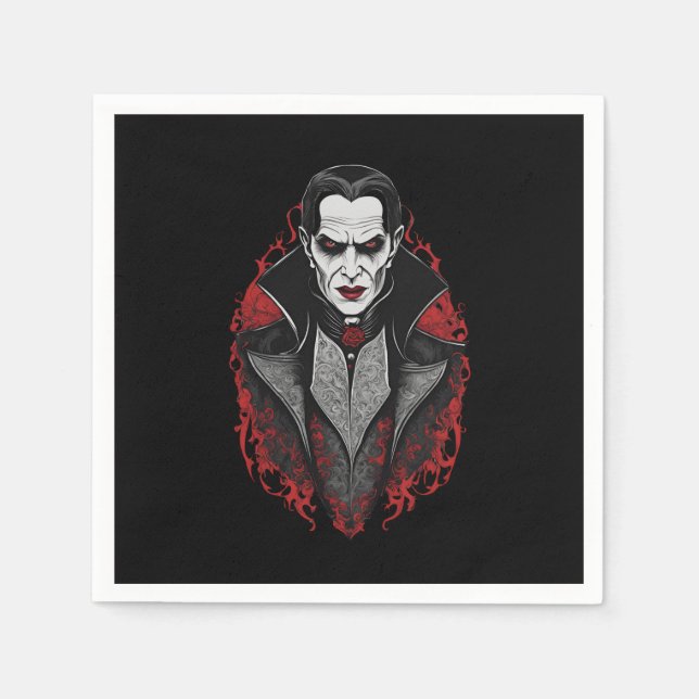 Guardanapo De Papel Vampiro de Halloween 9, horror, vampiro aterroriza (Frente)
