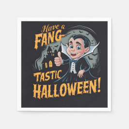 Guardanapo De Papel Vampiro Engraçado Tem um Halloween Fang-Tástico