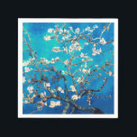 Guardanapo De Papel Van Gogh Almond Blossoms Bright Turquoise<br><div class="desc">Turquesa Almond Blossoms presentes para Festa de casamento, Chá de fraldas ou Partido Primavera: Celebrem suas ocasiões especiais com a beleza encantadora dos Blossomas de Amêndoa de Vincent Van Gogh. Nossos presentes Turquesa de Amêndoas são as fichas perfeitas de apreciação para seus festas de casamento, chás de fraldas ou convidados...</div>