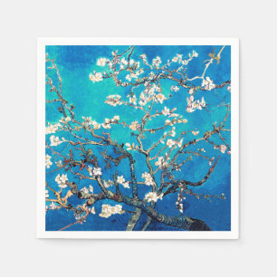 Guardanapo De Papel Van Gogh Almond Blossoms Bright Turquoise