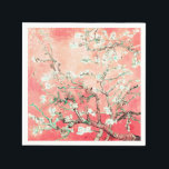 Guardanapo De Papel Van Gogh Almond Blossoms Peach<br><div class="desc">Celebre as suas ocasiões especiais com a beleza encantadora dos Almond Blossoms de Vincent Van Gogh. Nossos Presentes de Almôndegas de Pêssego Rosa / Pinkish Pêssego são as fichas perfeitas de apreciação para seus convidados de festa de casamento, chá de fraldas ou primavera. Cada presente apresenta o trabalho de arte...</div>