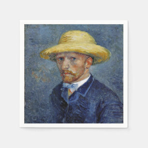 Guardanapo De Papel Van Gogh - Autorretrato com Chapéu de Palha