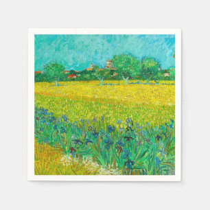 Guardanapo De Papel Van Gogh Field com Irrises Perto de Arles