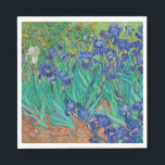 Guardanapo De Papel Van Gogh Irises. impressionismo floral azul<br><div class="desc">Guardanapo Van Gogh "Irises". Arte do impressionismo floral azul.</div>