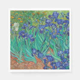 Guardanapo De Papel Van Gogh Irises. impressionismo floral azul