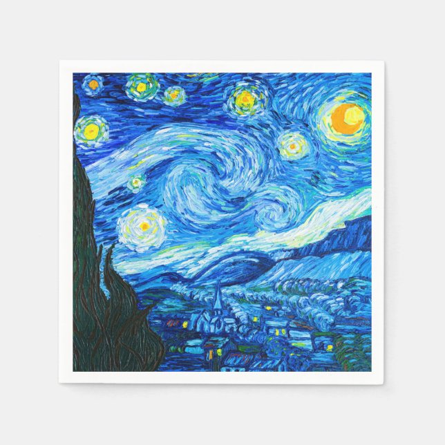 Guardanapo De Papel Van Gogh Starry Night (Frente)