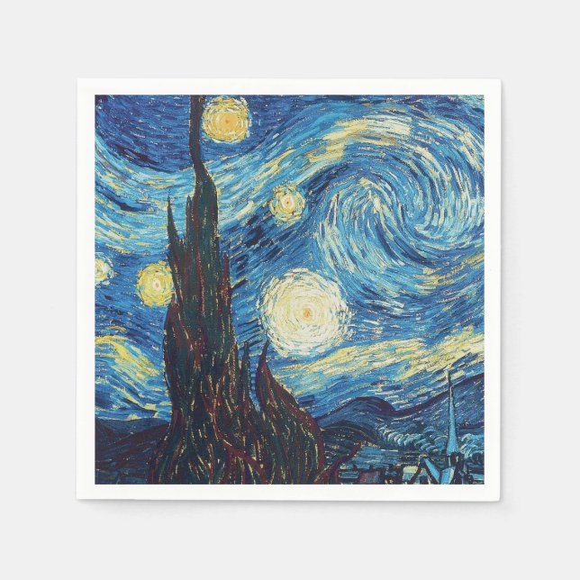 Guardanapo De Papel Van Gogh Starry Night Classism Arte (Frente)