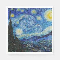 Van Gogh Starry Night. Impressionismo arte de vint
