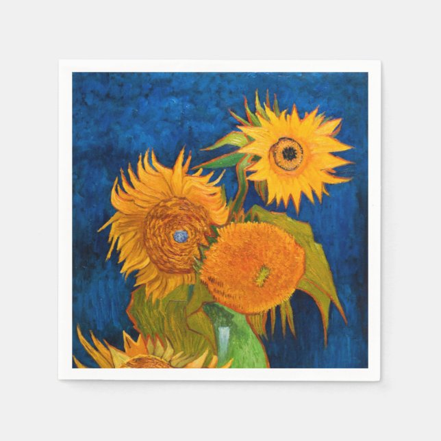 Guardanapo De Papel Van Gogh Sunflower (Frente)