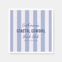 Vaqueira Costeira Bach Club Listras Azuis e Branca