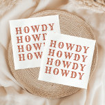 Guardanapo De Papel Vaqueira do Deserto Último Rodeio<br><div class="desc">Um divertido design de vaqueira com cores marrons e bege</div>