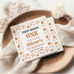Guardanapo De Papel Vaqueira Sedutora Ocidental Aniversário de 1 ano R