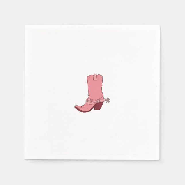 Guardanapo De Papel Vaqueira, tema de bota de cowboy  (Frente)