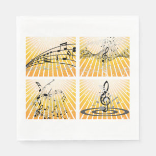 Guardanapo De Papel Várias Notas de Música