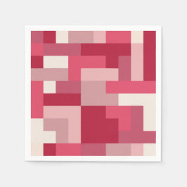 Guardanapo De Papel Vários tons de abstrato vermelho