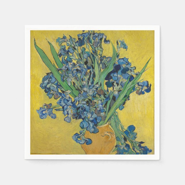 Guardanapo De Papel Vaso de Van Gogh com Íris Classic Impressionismo (Frente)