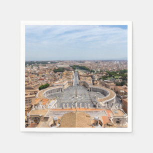 Guardanapo De Papel Vaticano, Itália: Rua. Vista aérea quadrada de P