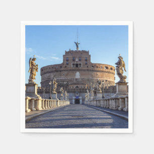 Guardanapo De Papel Vazia Ponte Sant'Angelo ao amanhecer - Roma, Itál