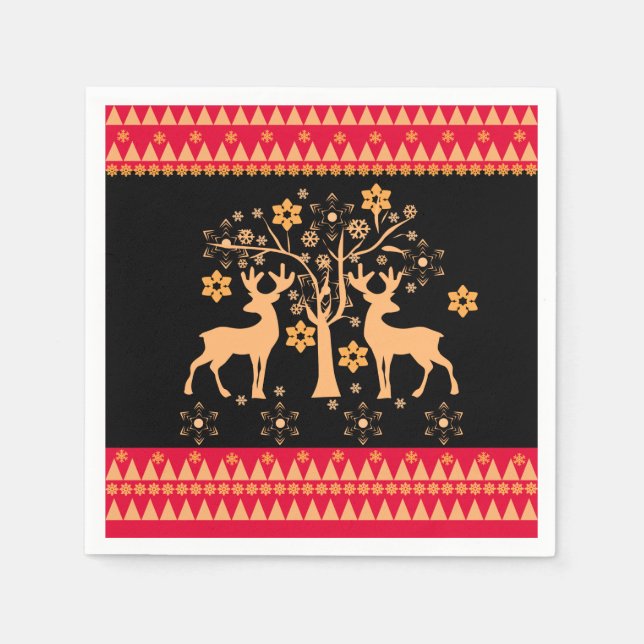 Guardanapo De Papel veado de Natal (Frente)