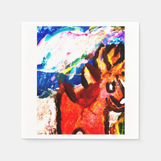 Guardanapo De Papel Veado no inverno (Frente)