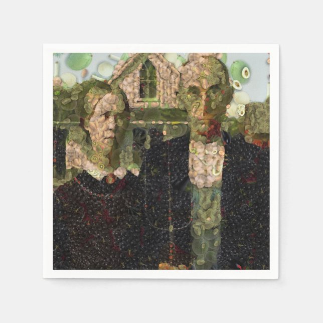 Guardanapo De Papel Vegan Gothic Fine Art Spoof (Frente)