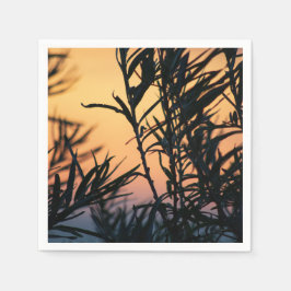 Guardanapo De Papel Vegetação ao pôr do sol