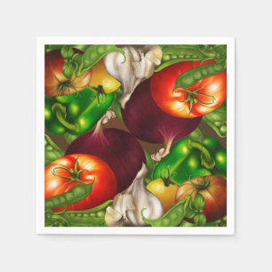 Guardanapo De Papel Vegetais e comida natural orgânica dos