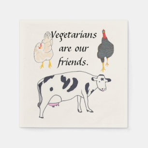 Guardanapo De Papel Vegetarianos são nossos amigos, Ação de Graças Nap