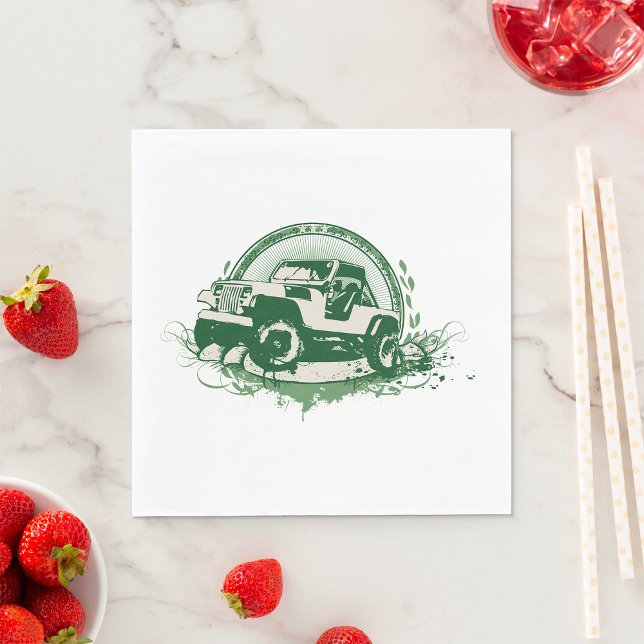 Guardanapo De Papel Veículo Rodoviário Verde (Criador carregado)