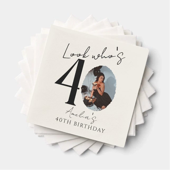 Guardanapo De Papel Veja quem é a idade - Milestone Personalizado Aniv (Criador carregado)