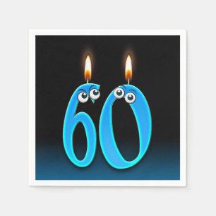 Guardanapo De Papel Vela de 60 anos com globo ocular