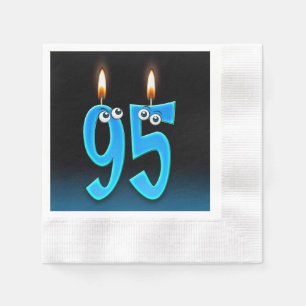 Guardanapo De Papel vela de aniversário de 95 anos com globos oculares