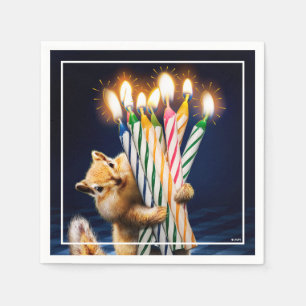 Guardanapo De Papel Velas de Aniversário de Esquilo