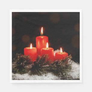Guardanapo De Papel Velas de Natal Festivas