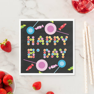 Guardanapo De Papel Velas de saudação de aniversário