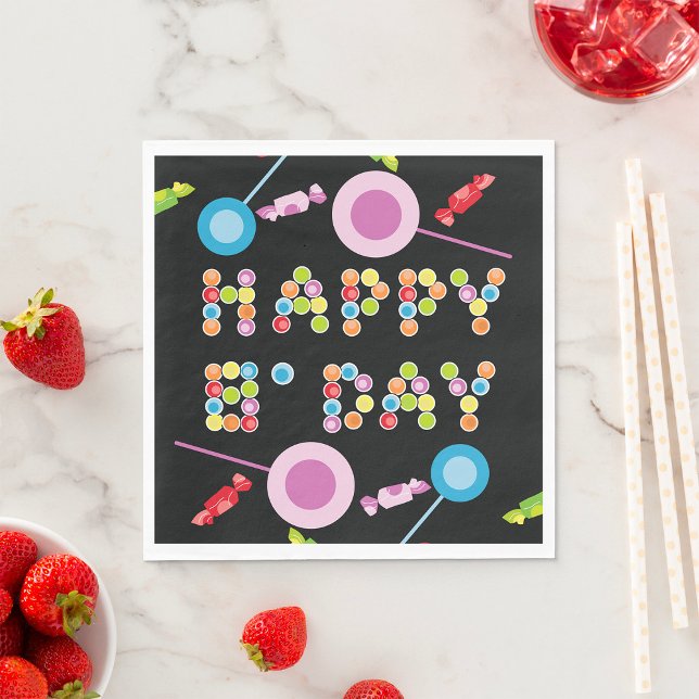 Guardanapo De Papel Velas de saudação de aniversário (Criador carregado)