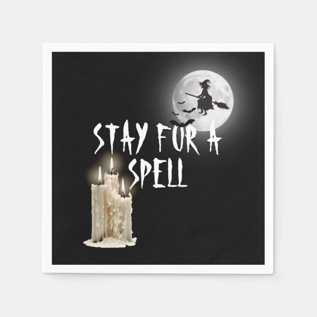 Guardanapo De Papel Velas Pingando de Halloween (Frente)