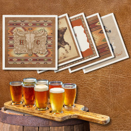 Guardanapo De Papel Velho coquetel de couro da fronteira oeste Napkin