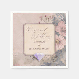 Guardanapo De Papel Velho Elegante Casamento de 60 Diamantes