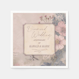 Guardanapo De Papel Velho Elegante Casamento de 60 Diamantes