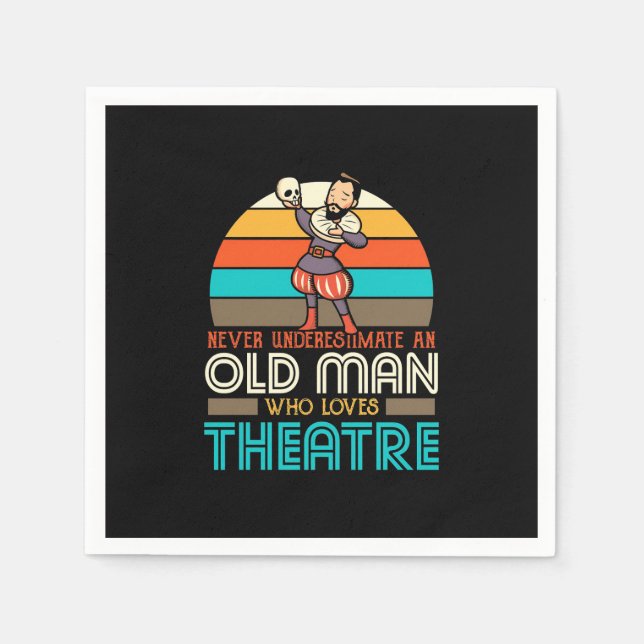 Guardanapo De Papel Velho Que Ama Teatro (Frente)