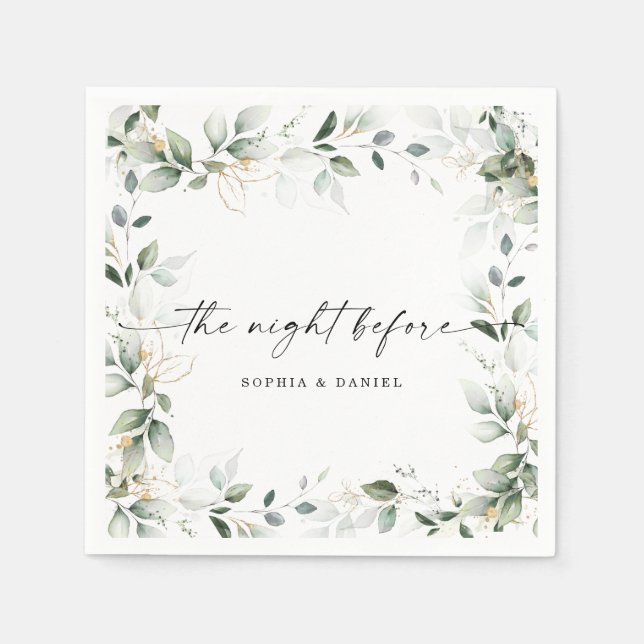 Guardanapo De Papel Veneração em AquarelaEnsaio Jante Noite Antes (Frente)