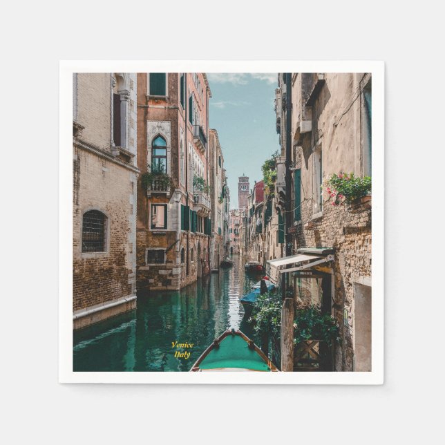 Guardanapo De Papel Veneza Itália Cidade Flutuante (Frente)